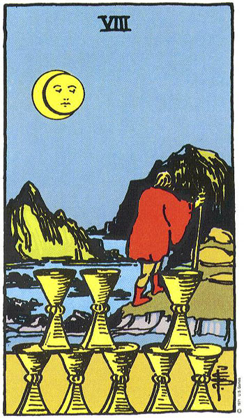 Eight of Cups, Rider–Waite–Smith tarot card