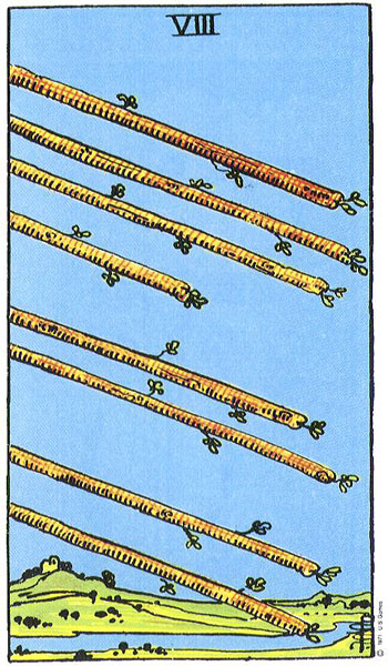 Eight of Wands tarot card